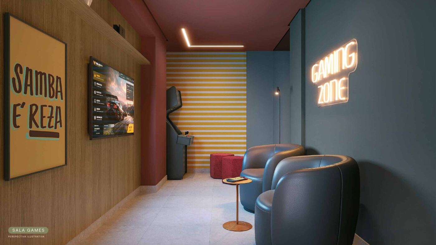 Sala games do Residencial Dona Ivone Lara